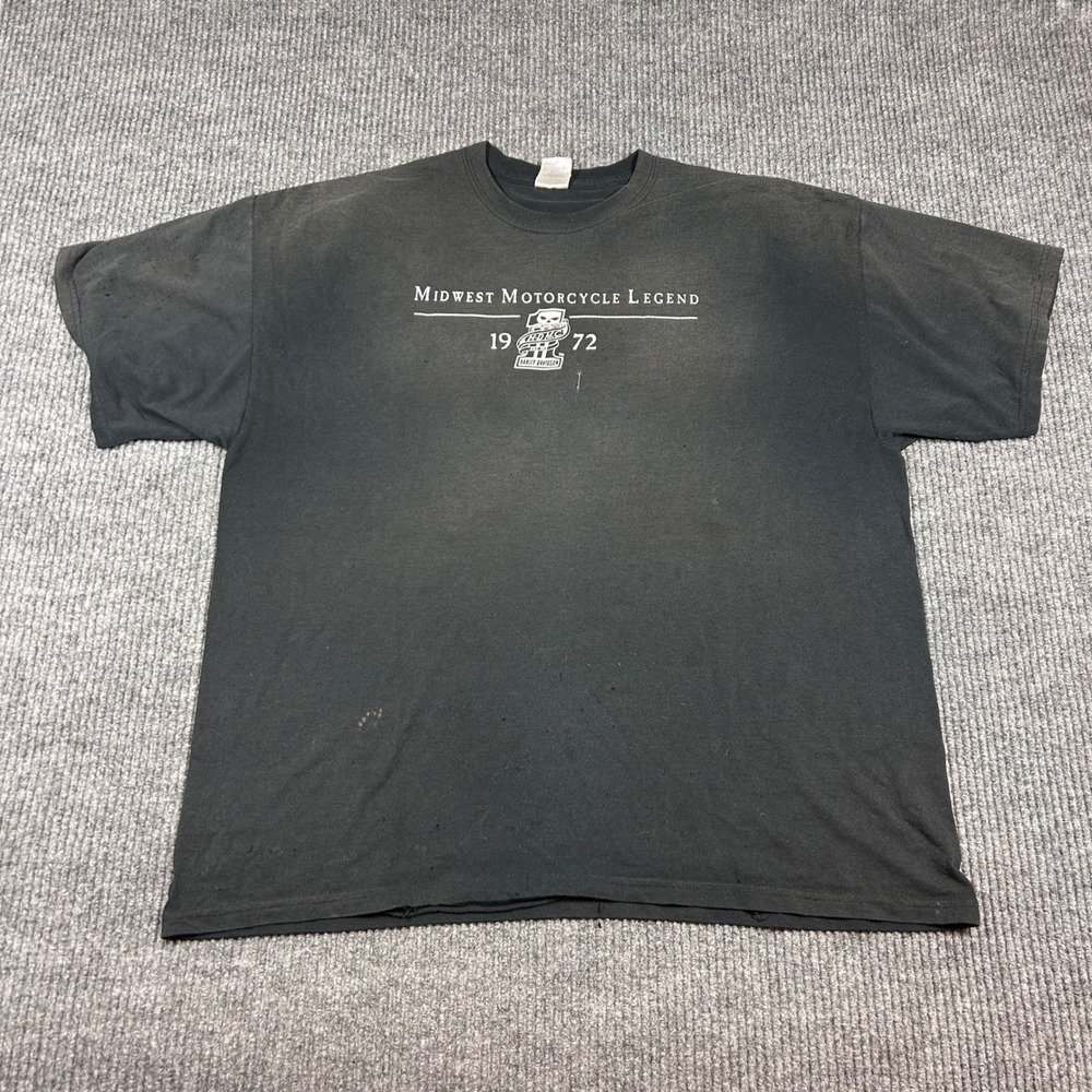 Harley-Davidson Shirt Men's‎ 2XL Mason City Iowa Midwest Motorcycle Legend Black